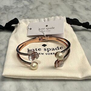 NWT - Kate Spade - Disco Pansy Double Cuff Bracelet